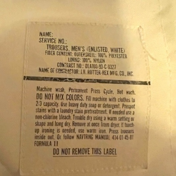 Halloween  costume Vntg 1970s USN Navy/Sailor Official Uniform​​​​​​​ - Picture 9 of 10